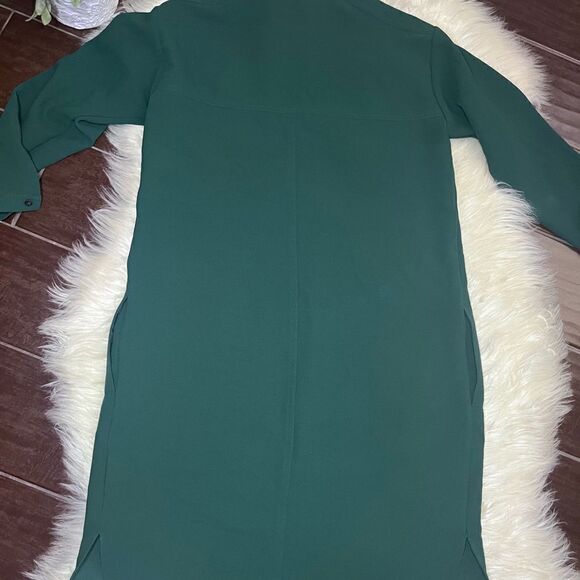🎉👗HP👗🎉Madewell Moviehouse Shirtdress hunter green sz small - Picture 6 of 9